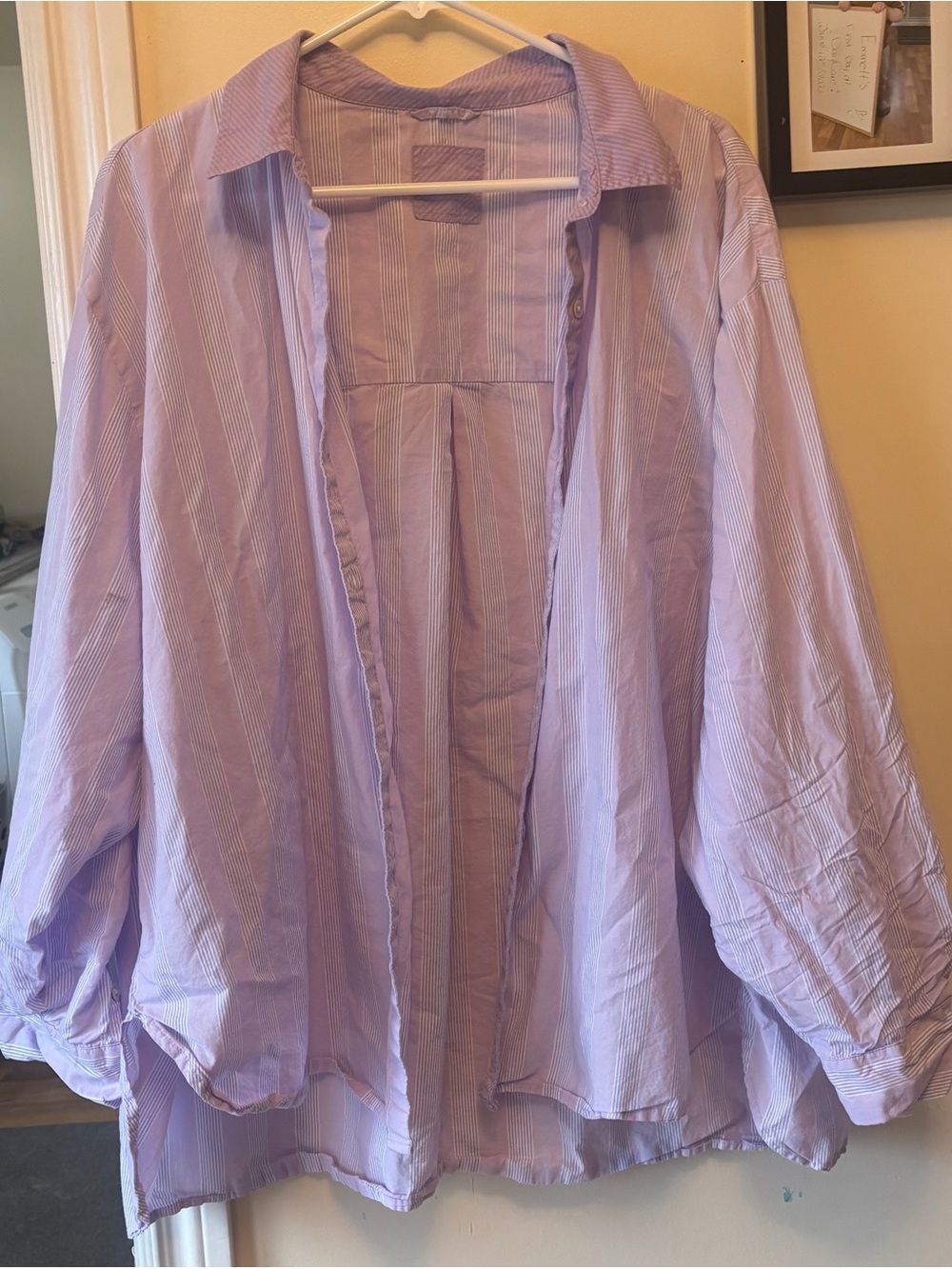 aerie Lavender Striped Button-Down Shirt